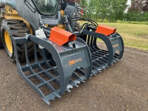 TMG Industrial 84” Skid Steer Rock Skeleton Grapple Bucket